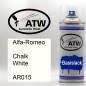 Preview: Alfa-Romeo, Chalk White, AR015: 400ml Sprühdose, von ATW Autoteile West.